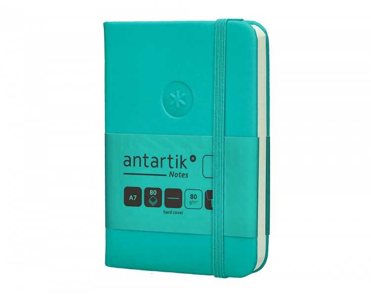 Cuaderno con gomilla antartik notes tapa dura a7 hojas lisas turquesa 80 hojas 80 gr fsc