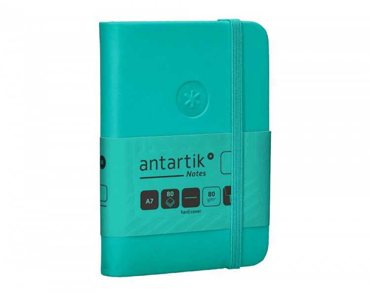 Cuaderno con gomilla antartik notes tapa dura a7 hojas lisas turquesa 80 hojas 80 gr fsc