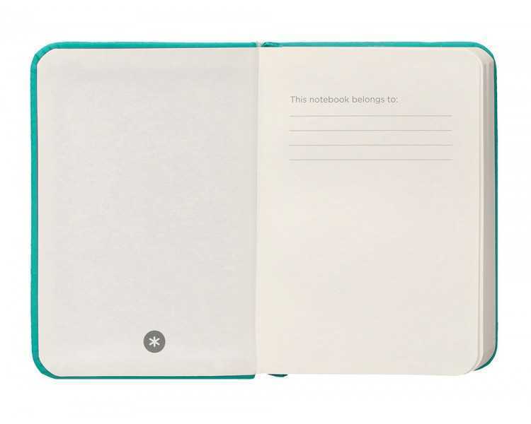 Cuaderno con gomilla antartik notes tapa dura a7 hojas lisas turquesa 80 hojas 80 gr fsc
