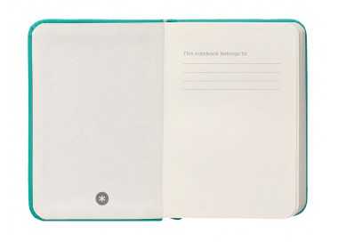 Cuaderno con gomilla antartik notes tapa dura a7 hojas lisas turquesa 80 hojas 80 gr fsc