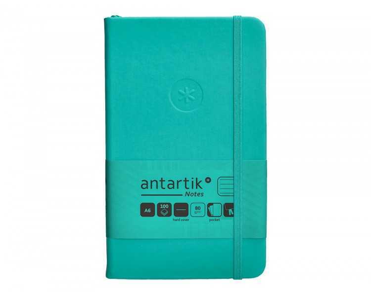 Cuaderno con gomilla antartik notes tapa dura a6 hojas rayas turquesa 100 hojas 80 gr fsc