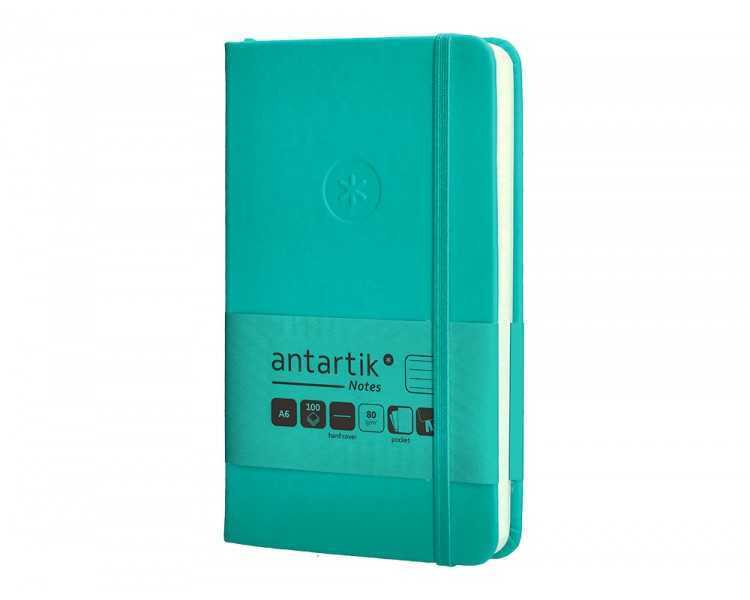 Cuaderno con gomilla antartik notes tapa dura a6 hojas rayas turquesa 100 hojas 80 gr fsc