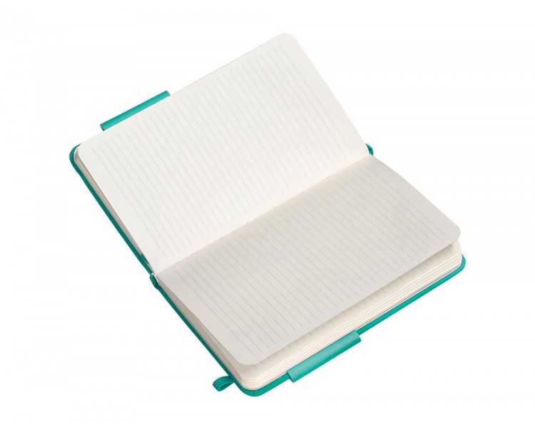 Cuaderno con gomilla antartik notes tapa dura a6 hojas rayas turquesa 100 hojas 80 gr fsc