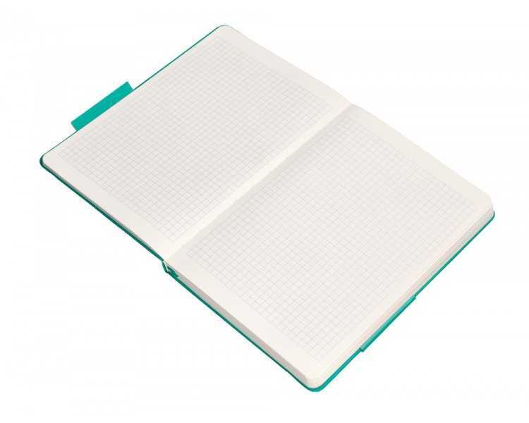 Cuaderno con gomilla antartik notes tapa dura a5 hojas cuadricula turquesa 100 hojas 80 gr fsc