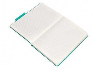 Cuaderno con gomilla antartik notes tapa dura a5 hojas cuadricula turquesa 100 hojas 80 gr fsc