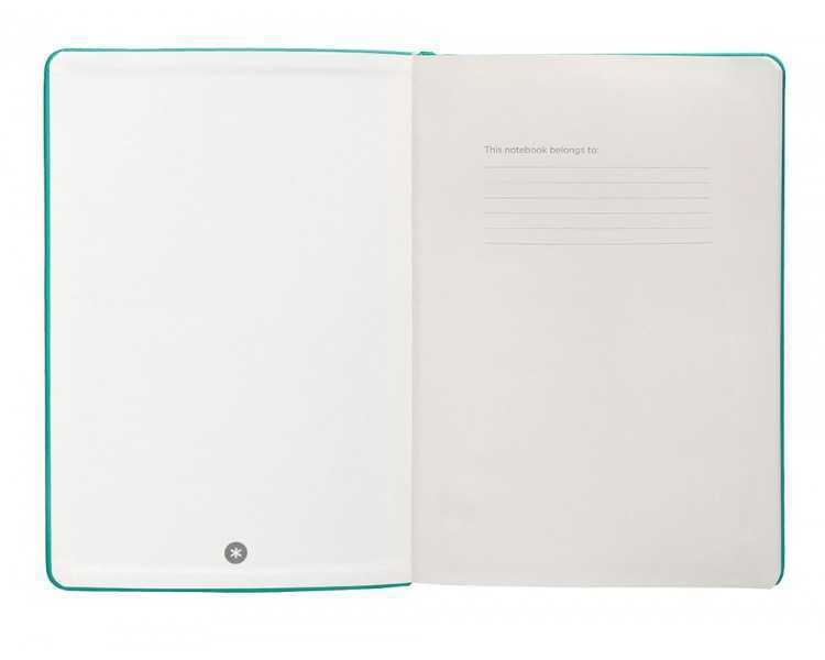Cuaderno con gomilla antartik notes tapa dura a5 hojas rayas turquesa 100 hojas 80 gr fsc
