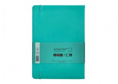 Cuaderno con gomilla antartik notes tapa dura a5 hojas puntos turquesa 100 hojas 80 gr fsc