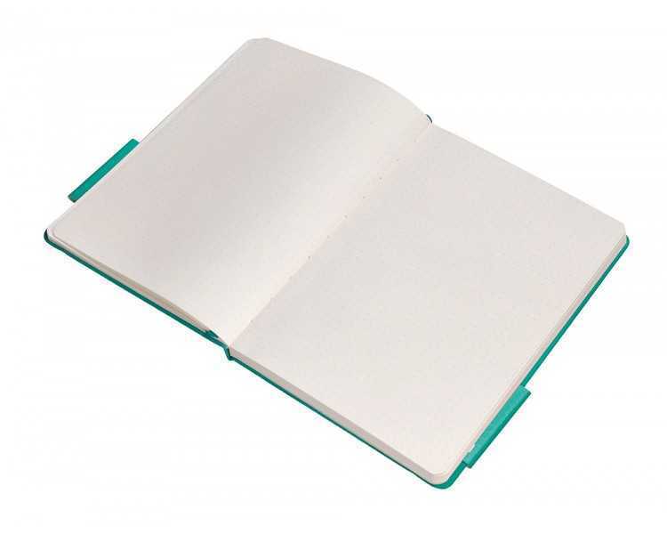 Cuaderno con gomilla antartik notes tapa dura a5 hojas puntos turquesa 100 hojas 80 gr fsc