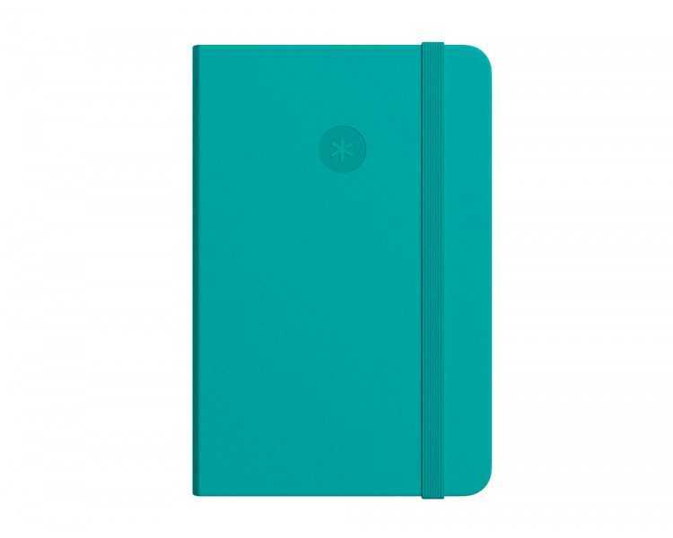 Cuaderno con gomilla antartik notes tapa dura a4 hojas rayas turquesa 100 hojas 80 gr fsc