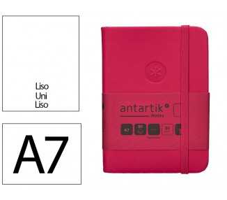 Cuaderno con gomilla antartik notes tapa dura a7 hojas lisas burdeos 80 hojas 80 gr fsc