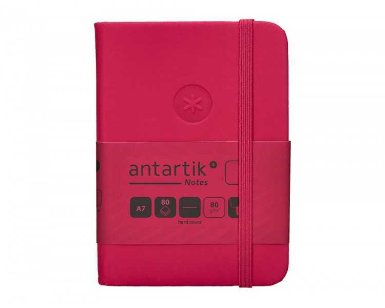 Cuaderno con gomilla antartik notes tapa dura a7 hojas lisas burdeos 80 hojas 80 gr fsc