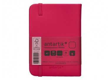 Cuaderno con gomilla antartik notes tapa dura a7 hojas lisas burdeos 80 hojas 80 gr fsc