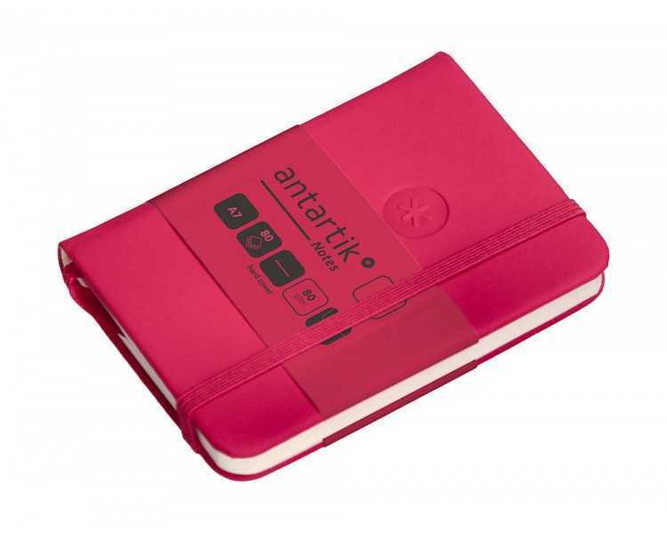 Cuaderno con gomilla antartik notes tapa dura a7 hojas lisas burdeos 80 hojas 80 gr fsc