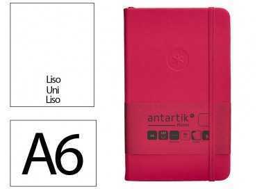 Cuaderno con gomilla antartik notes tapa dura a6 hojas lisas burdeos 100 hojas 80 gr fsc