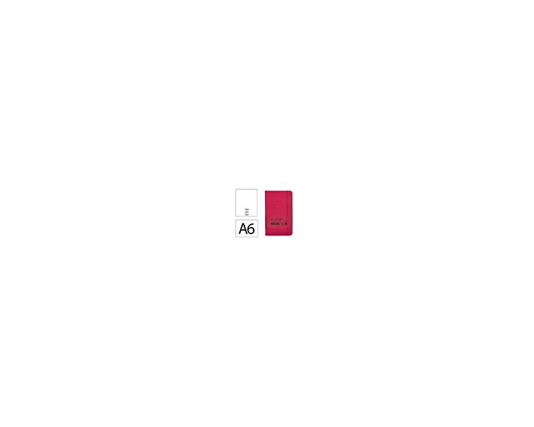 Cuaderno con gomilla antartik notes tapa dura a6 hojas lisas burdeos 100 hojas 80 gr fsc