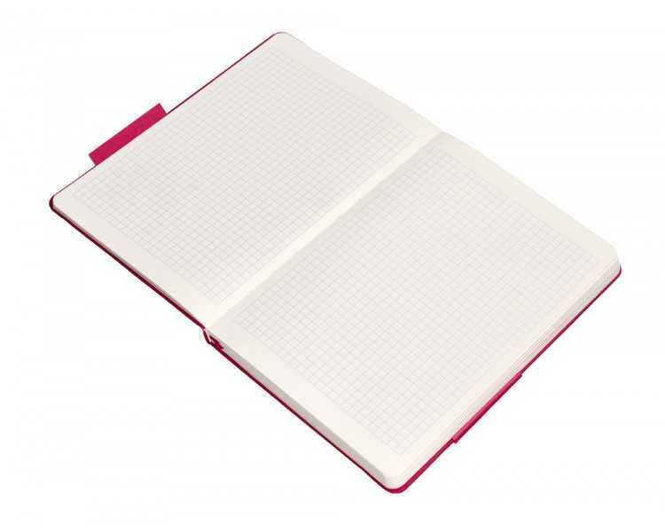 Cuaderno con gomilla antartik notes tapa dura a5 hojas cuadricula burdeos 100 hojas 80 gr fsc