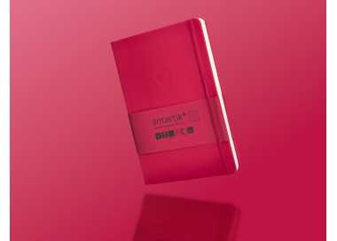 Cuaderno con gomilla antartik notes tapa dura a5 hojas cuadricula burdeos 100 hojas 80 gr fsc