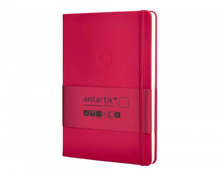 Cuaderno con gomilla antartik notes tapa dura a5 hojas lisas burdeos 100 hojas 80 gr fsc