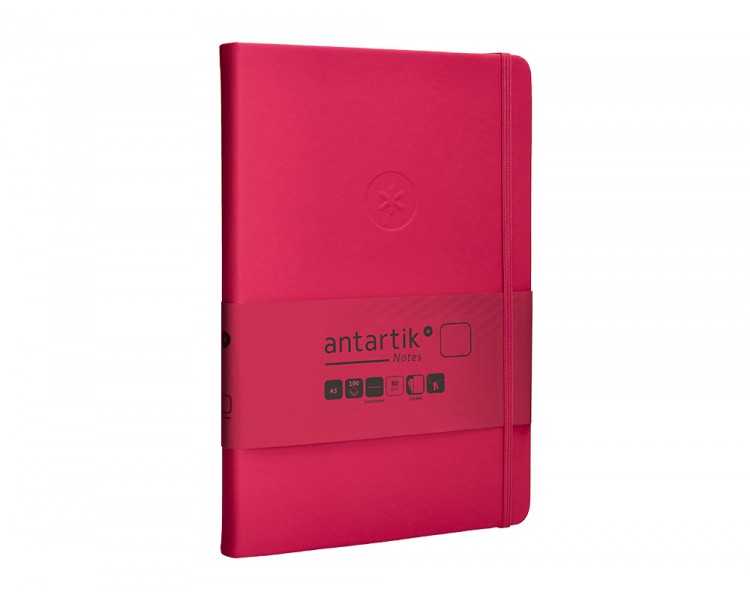 Cuaderno con gomilla antartik notes tapa dura a5 hojas lisas burdeos 100 hojas 80 gr fsc
