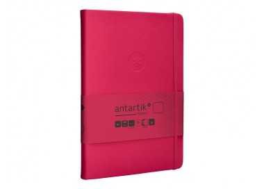 Cuaderno con gomilla antartik notes tapa dura a5 hojas lisas burdeos 100 hojas 80 gr fsc