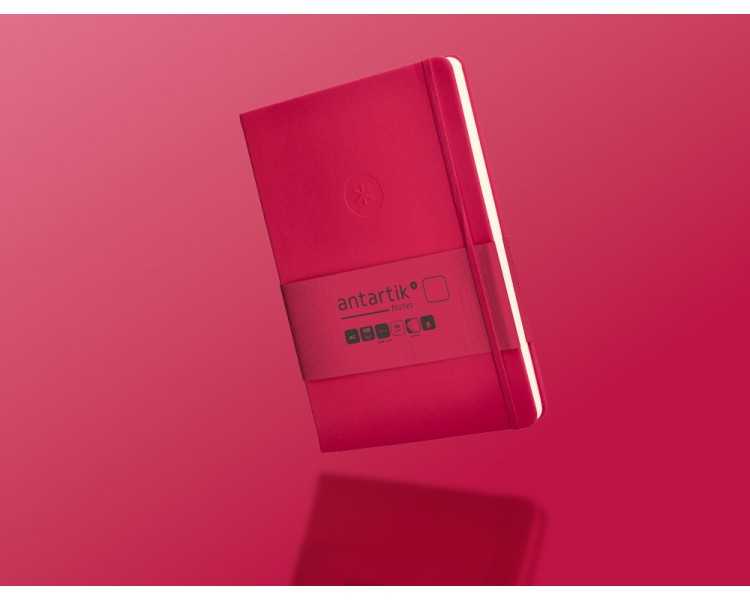 Cuaderno con gomilla antartik notes tapa dura a5 hojas lisas burdeos 100 hojas 80 gr fsc