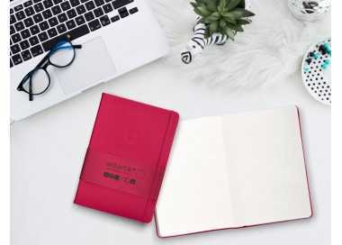 Cuaderno con gomilla antartik notes tapa dura a5 hojas lisas burdeos 100 hojas 80 gr fsc