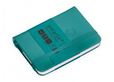 Cuaderno con gomilla antartik notes tapa dura a7 hojas lisas verde aguamarina 80 hojas 80 gr fsc