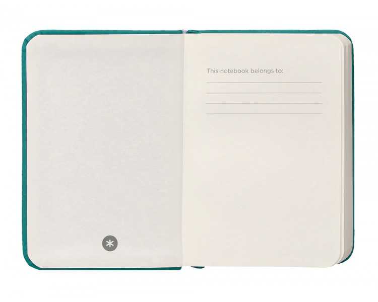 Cuaderno con gomilla antartik notes tapa dura a7 hojas lisas verde aguamarina 80 hojas 80 gr fsc