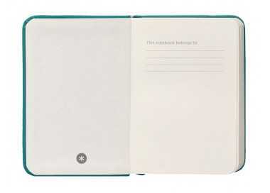 Cuaderno con gomilla antartik notes tapa dura a7 hojas lisas verde aguamarina 80 hojas 80 gr fsc
