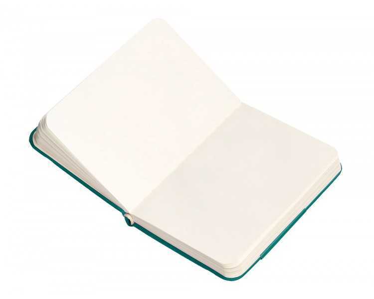 Cuaderno con gomilla antartik notes tapa dura a7 hojas lisas verde aguamarina 80 hojas 80 gr fsc