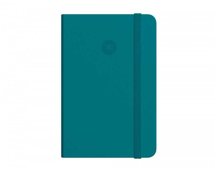 Cuaderno con gomilla antartik notes tapa dura a4 hojas puntos verde aguamarina 100 hojas 80 gr fsc