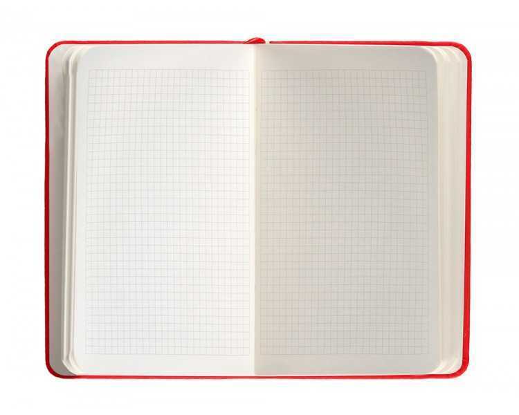 Cuaderno con gomilla antartik notes tapa dura a6 hojas cuadricula rojo 100 hojas 80 gr fsc