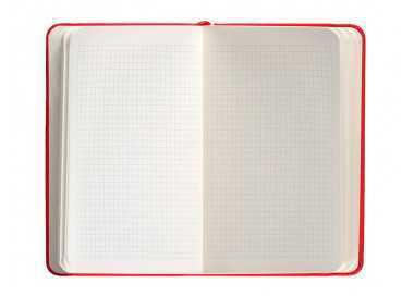 Cuaderno con gomilla antartik notes tapa dura a6 hojas cuadricula rojo 100 hojas 80 gr fsc
