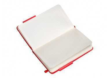 Cuaderno con gomilla antartik notes tapa dura a6 hojas cuadricula rojo 100 hojas 80 gr fsc