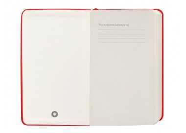 Cuaderno con gomilla antartik notes tapa dura a6 hojas rayas rojo 100 hojas 80 gr fsc