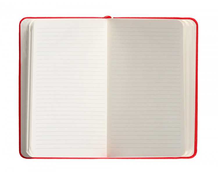 Cuaderno con gomilla antartik notes tapa dura a6 hojas rayas rojo 100 hojas 80 gr fsc