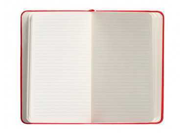 Cuaderno con gomilla antartik notes tapa dura a6 hojas rayas rojo 100 hojas 80 gr fsc
