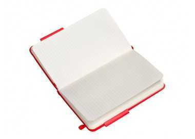 Cuaderno con gomilla antartik notes tapa dura a6 hojas rayas rojo 100 hojas 80 gr fsc