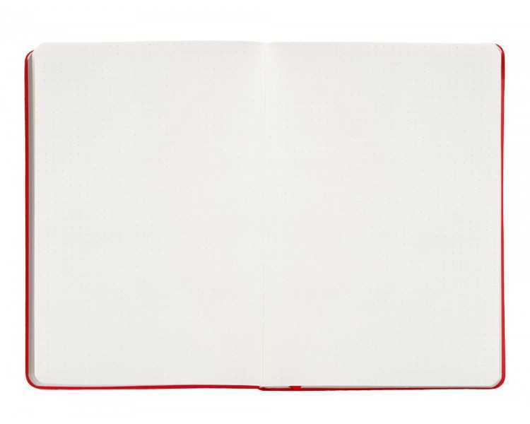 Cuaderno con gomilla antartik notes tapa dura a5 hojas puntos rojo 100 hojas 80 gr fsc