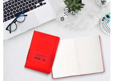 Cuaderno con gomilla antartik notes tapa dura a5 hojas lisas rojo 100 hojas 80 gr fsc