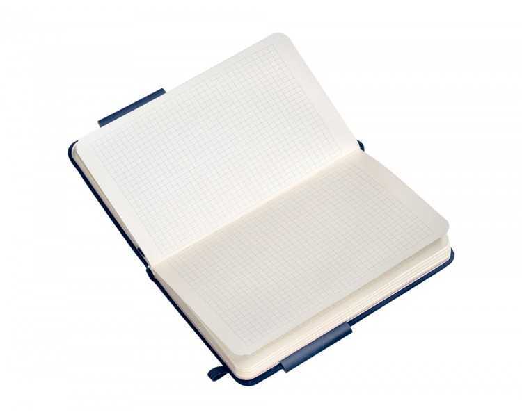 Cuaderno con gomilla antartik notes tapa dura a6 hojas cuadricula azul marino 100 hojas 80 gr fsc