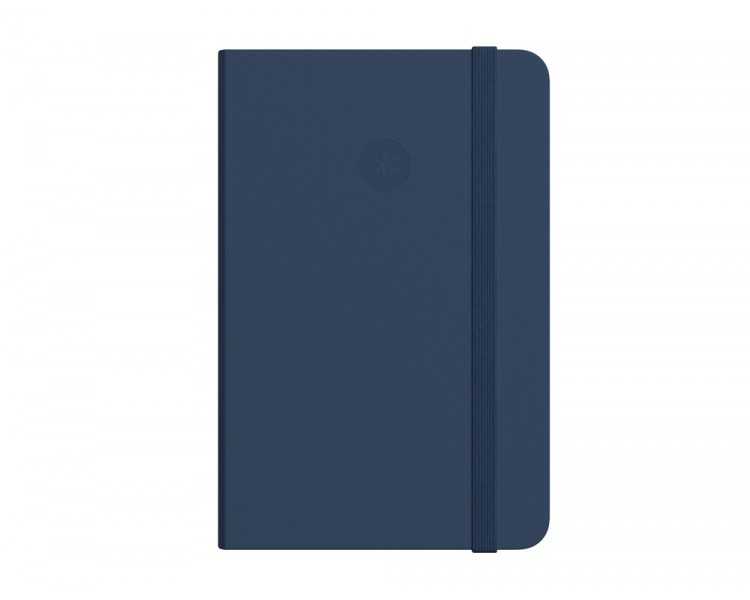 Cuaderno con gomilla antartik notes tapa dura a4 hojas puntos azul marino 100 hojas 80 gr fsc