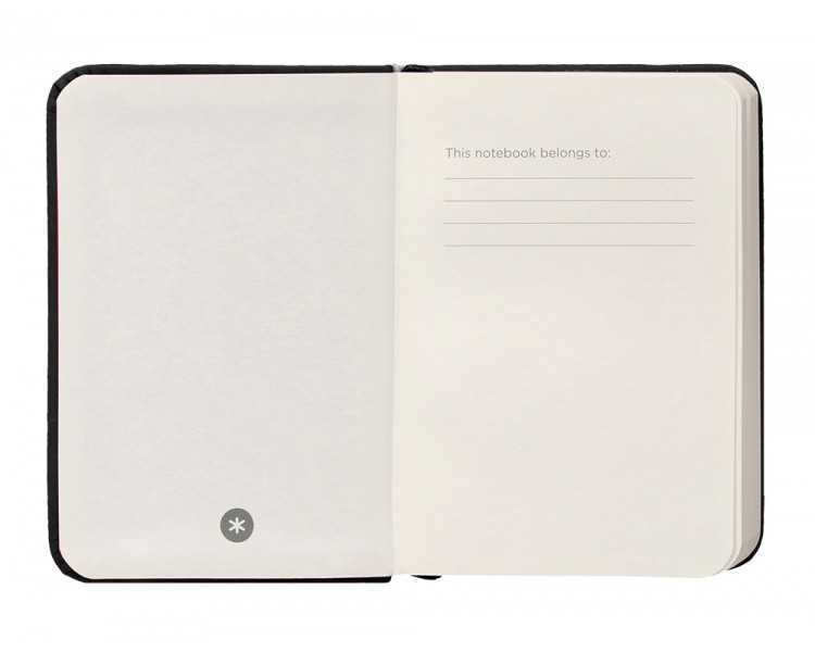 Cuaderno con gomilla antartik notes tapa dura a7 hojas lisas negro 80 hojas 80 gr fsc