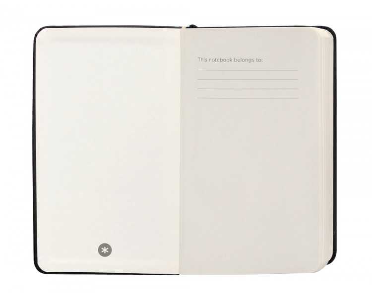 Cuaderno con gomilla antartik notes tapa dura a6 hojas cuadricula negro 100 hojas 80 gr fsc