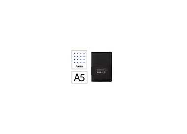 Cuaderno con gomilla antartik notes tapa dura a5 hojas puntos negro 100 hojas 80 gr fsc