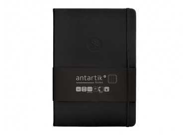 Cuaderno con gomilla antartik notes tapa dura a5 hojas puntos negro 100 hojas 80 gr fsc