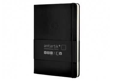 Cuaderno con gomilla antartik notes tapa dura a5 hojas puntos negro 100 hojas 80 gr fsc