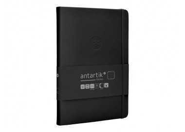 Cuaderno con gomilla antartik notes tapa dura a5 hojas puntos negro 100 hojas 80 gr fsc