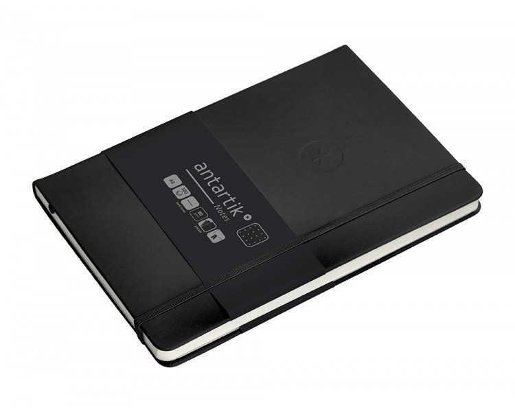 Cuaderno con gomilla antartik notes tapa dura a5 hojas puntos negro 100 hojas 80 gr fsc