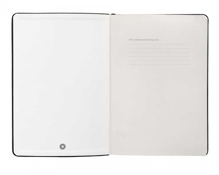 Cuaderno con gomilla antartik notes tapa dura a5 hojas puntos negro 100 hojas 80 gr fsc